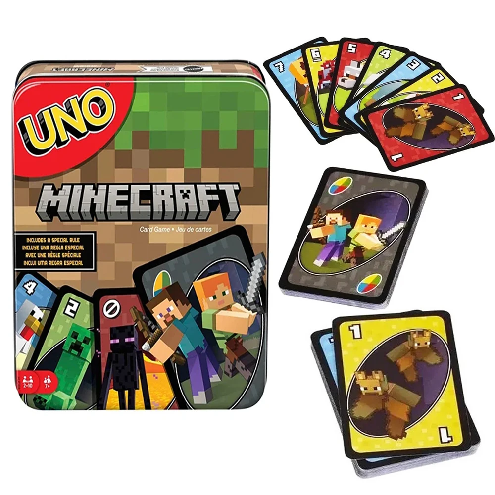 Mattel UNO 플립 가족 재미있는 엔터테인먼트 보드 게임 포커 어린이 장난감, 틴 박스 카드 게임