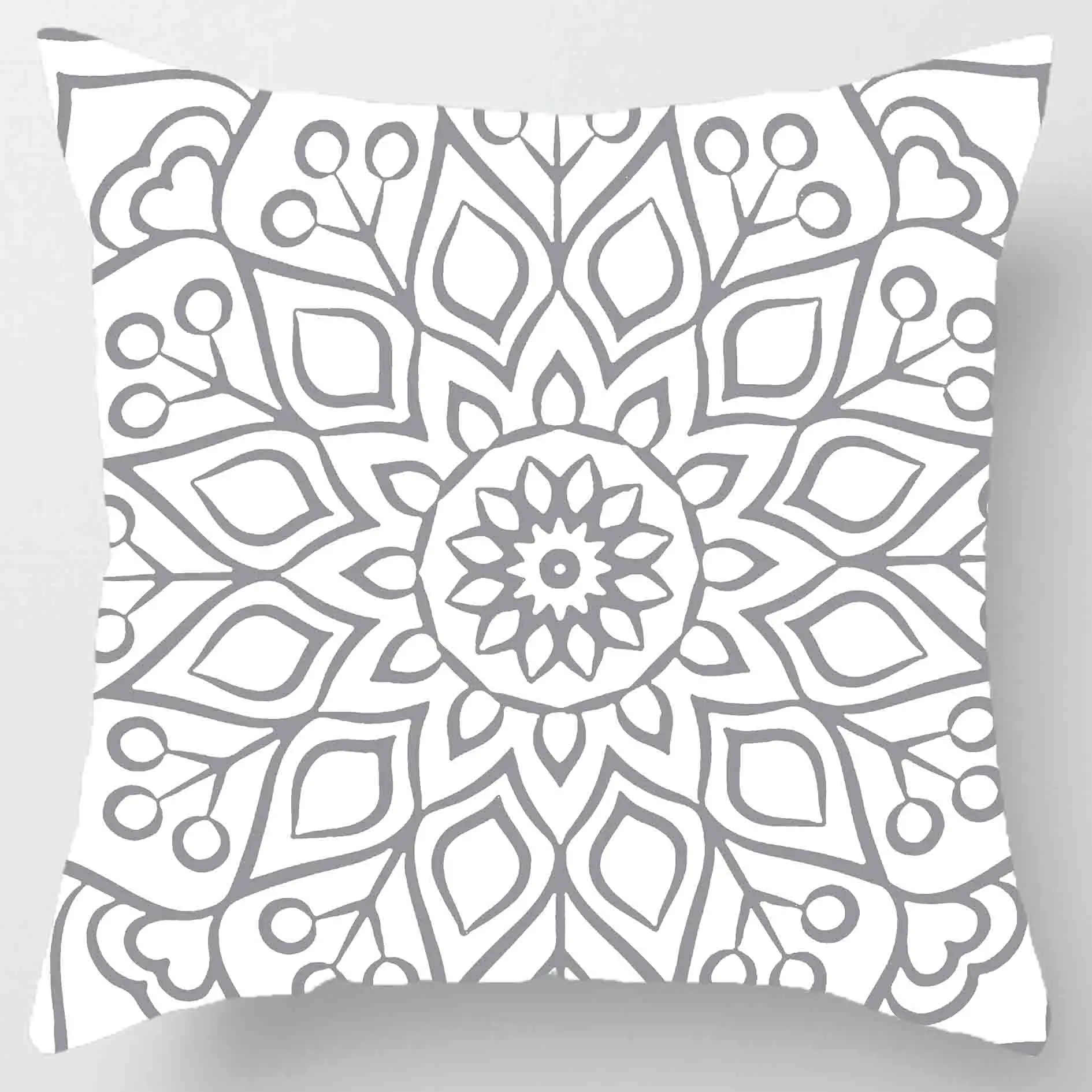High-end fabric 45* 45cm pillow case home decoration cushion cover Geometric style home living room sofa pillow case Polyester p 4
