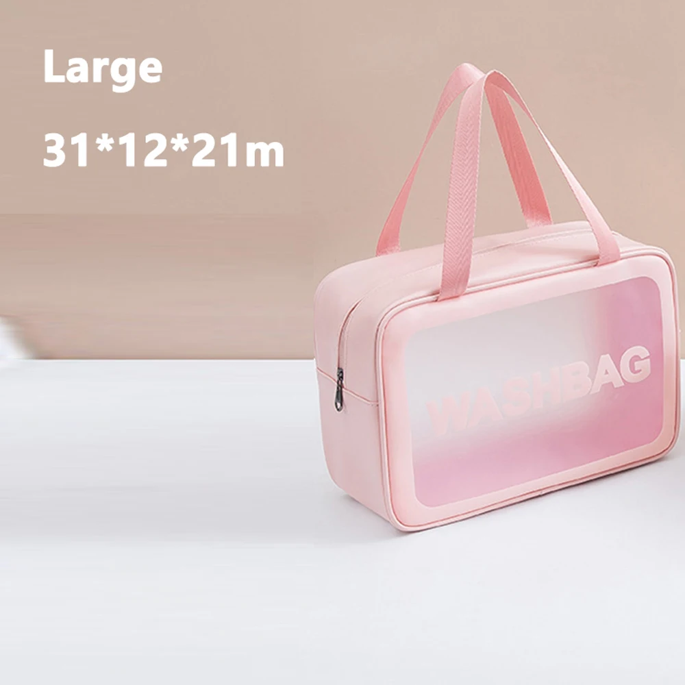 Lot De 2 Trousse De Toilette Transparentes Étanches - 30x20x16 Cm - Pour Bagage à Main, Voyage, Maquillage - 7
