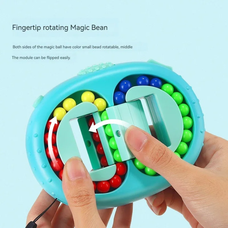 Upgraded Hamburger Magic Bean Cube Puzzle Toy Stress Relief Decompression Fingertips Ball Disk Intellectual Toy for Kids Todders