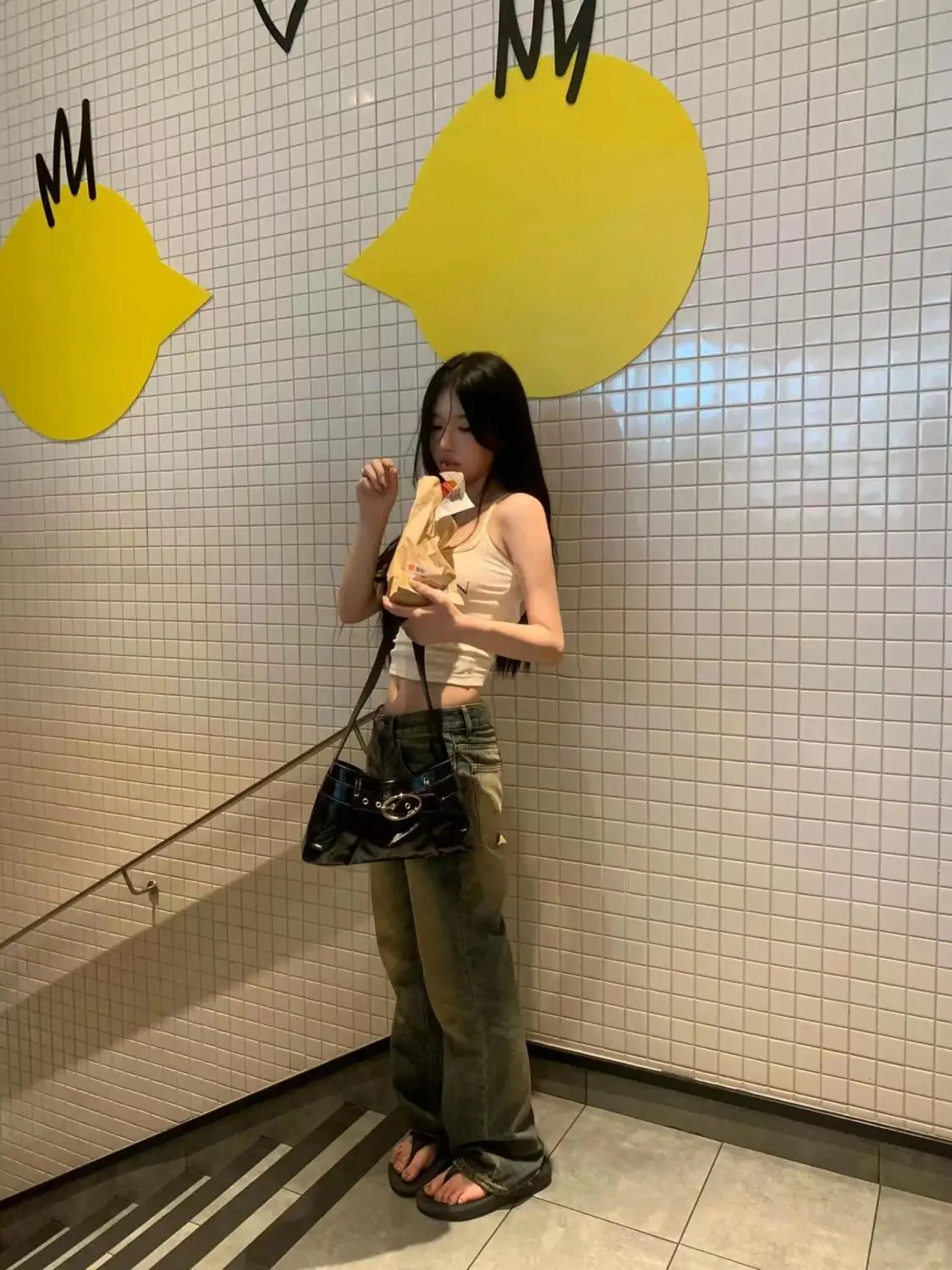 JIAERDI Sweet Cool Black Y2k Handbag Wallet Women Fashionable  Pu Leather Shoulder Bags Female Versatile Underarm Bag 2025 New