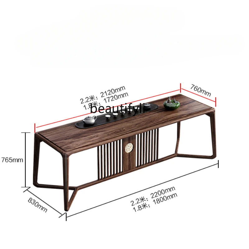 

New Chinese Style Solid Wood Tea Table Ugyen Wood Tea Room Furniture Solid Wood Tea Table Tea Table