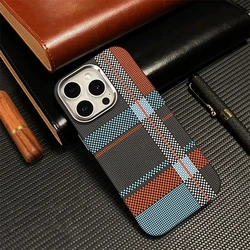 Ultra Thin Carbon Fiber Texture Phone Case with MagSafe and Wireless Charging Compatibility - iPhone 12 Pro (Style 1)