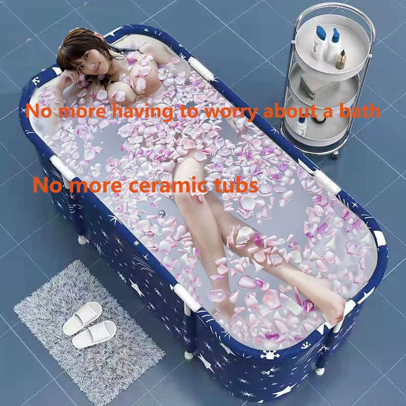 Portable Ice Bath Tub Portable Folding Bathtub for Adult Children Swimming Pool Large Plastic Bathtub Bath Bucket Insulation Bathing Bath Tub