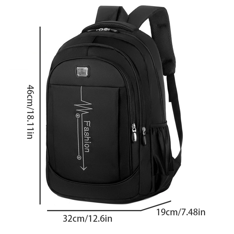 Men's backpack - large capacity, adjustable shoulder straps, multiple compartments, suitable for school, travel, and work, trave