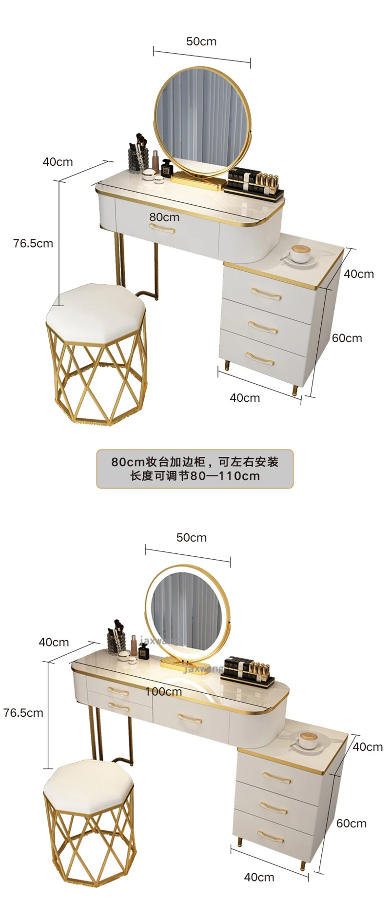 Description Picture 2 of itemLight Luxury Home Bedroom Dressers Nordic Bedroom Furniture Modern Dressing Table Storage Side Cabinet household Bedside Table