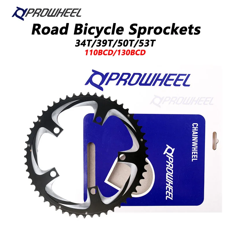 PROWHEEL 체인휠 로드 자전거 스프로킷, 크랭크셋 체인링, 9, 10/11 스피드 자전거 톱니 플레이트 부품, 34T ...