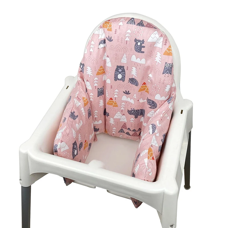 Easy Clean Baby High Chair Cushion Inflatable High Chair Cover Pad Reversible Supporting Cushion for Wipeable Cover