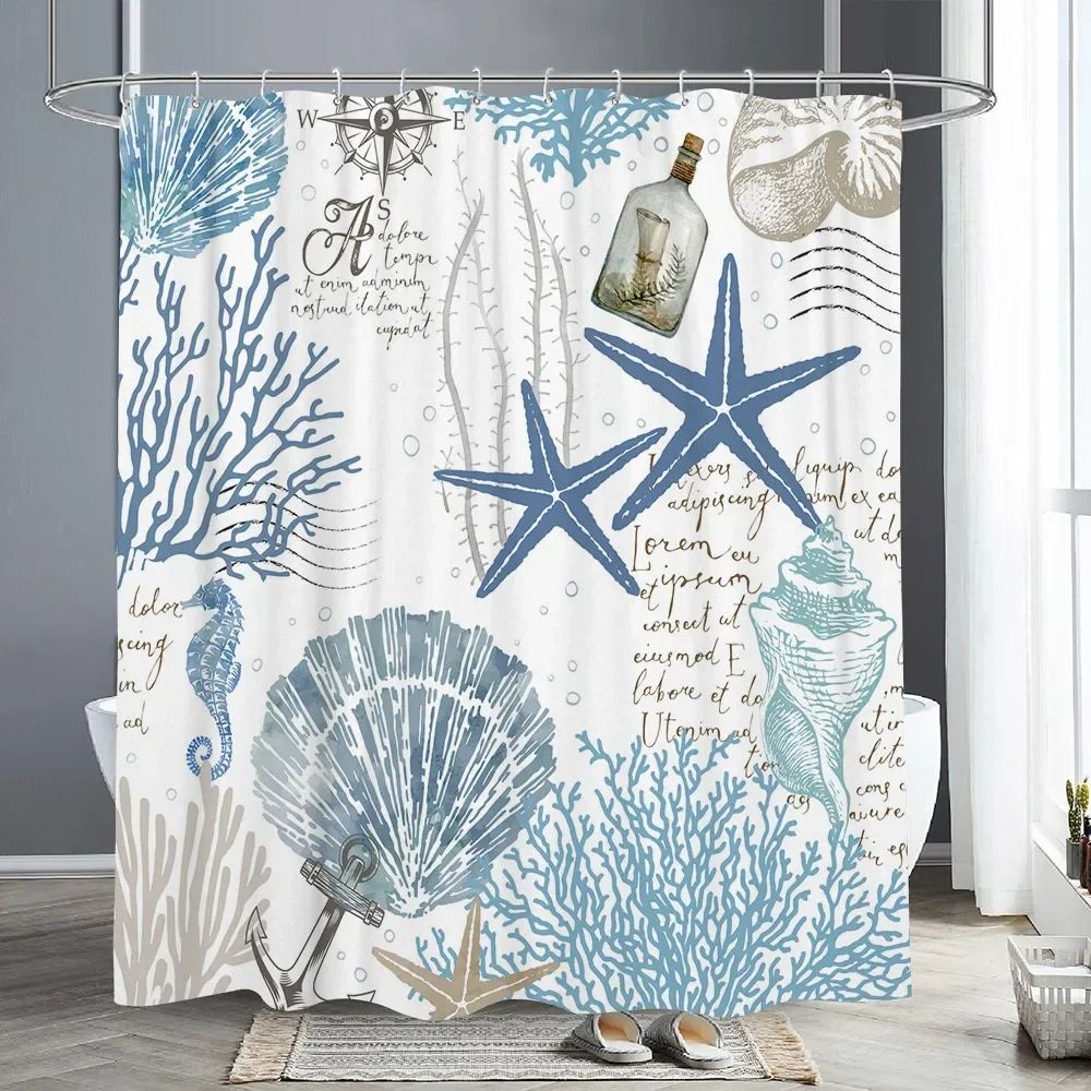 Nautical Ocean Shower Curtain 1