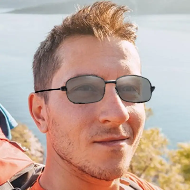 Polarized Sunglasses Men Photochromic Lenses UV Protection Anti-Slip