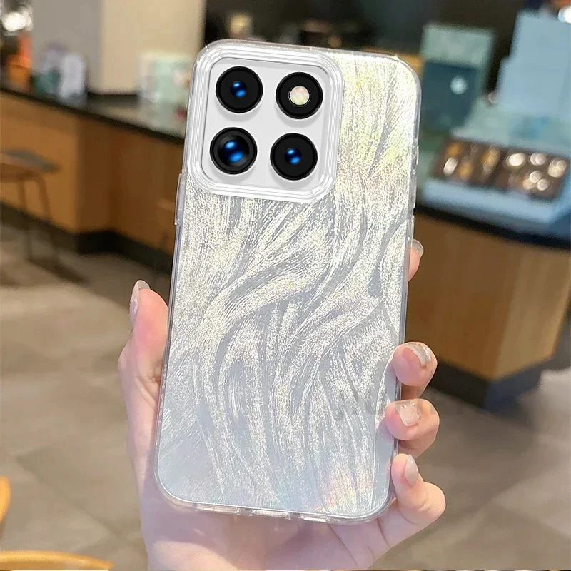 Glitter Gradient Shiny Camera Protective Phone Case - Soft Cover  Carcase Capa