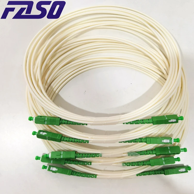 SC/APC-SC/APC Fiber Optic Patch Cord SingleMode Fiber Optic Garter 3.0mm G652A2 LSZH Jumper Cable 1m/2m