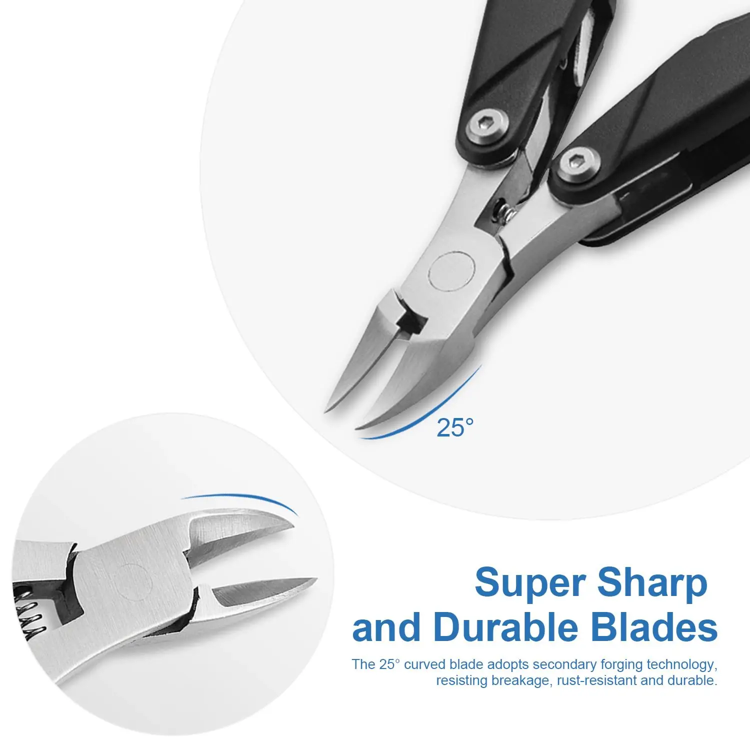 1Piece Multifunctional Folding Stainless Steel Nail Clippers Eagle Nose Pliers Dead Skin Pliers Nail clippers Pedicure Clip