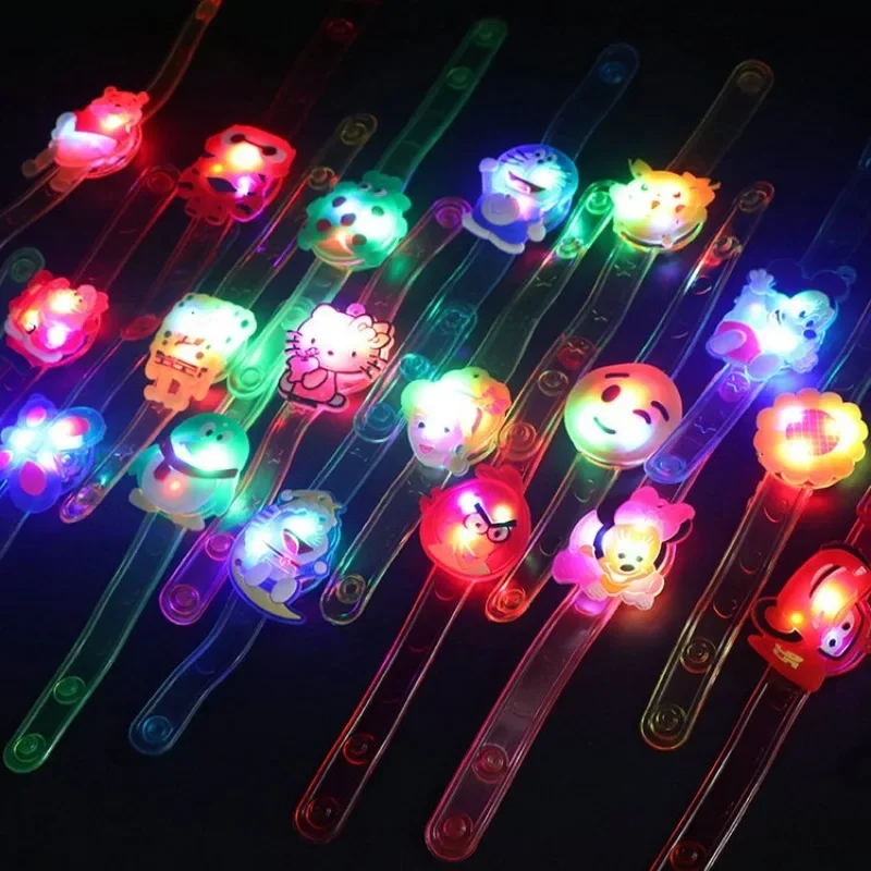 Flashing Wristband Glowing Cartoon Bracelet Children Toy Bracelet Funny Gift Christmas Party Decoration, bangle bracelet