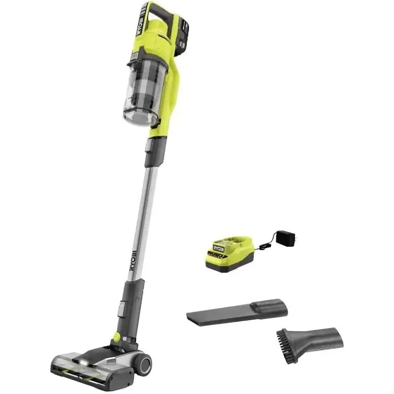 home.Pacroban ONE+ 18V Cordless Stick Vacuum Cleaner Kit with 4.0 Ah Battery and Charger