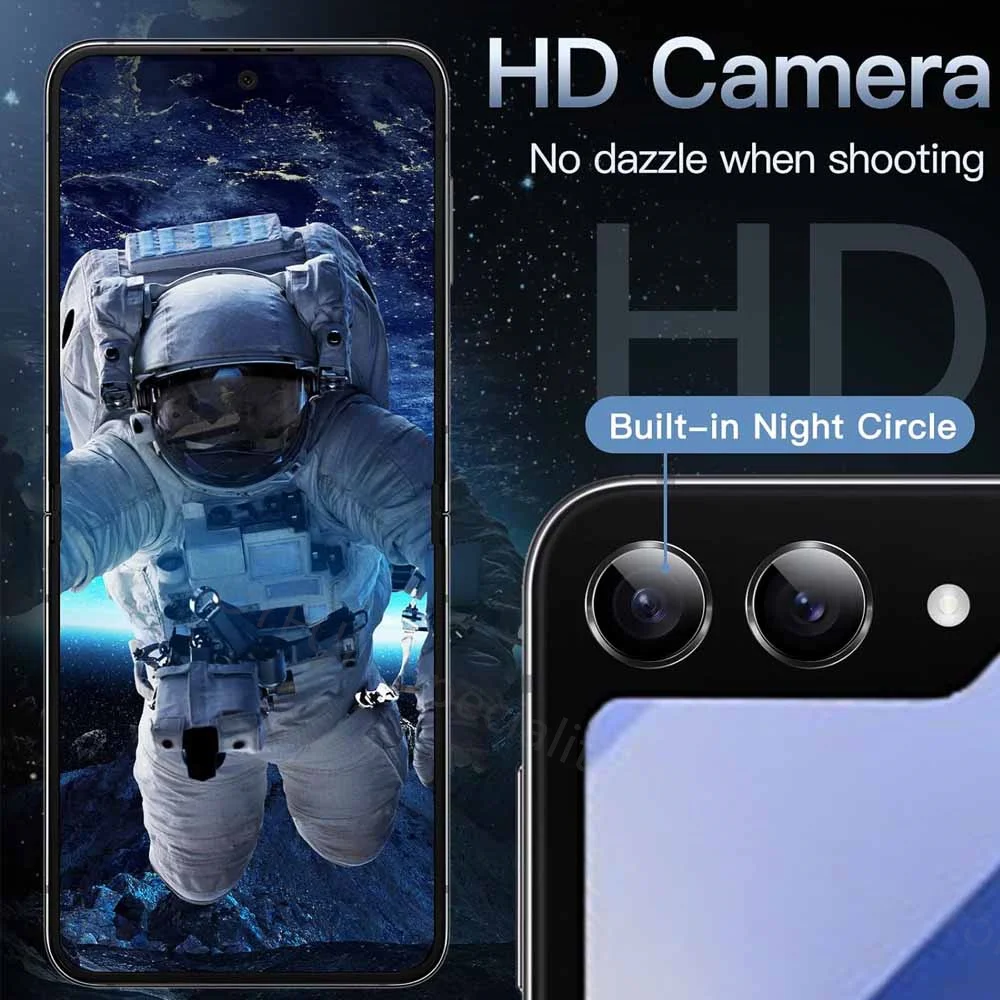 Samsung Galaxy Z Flip6 Metal Ring Camera Lens Protector Case For Z Flip ZFlip6 5G Lens Protective Glass Cap camera lens protector case camera protector case camera lens case