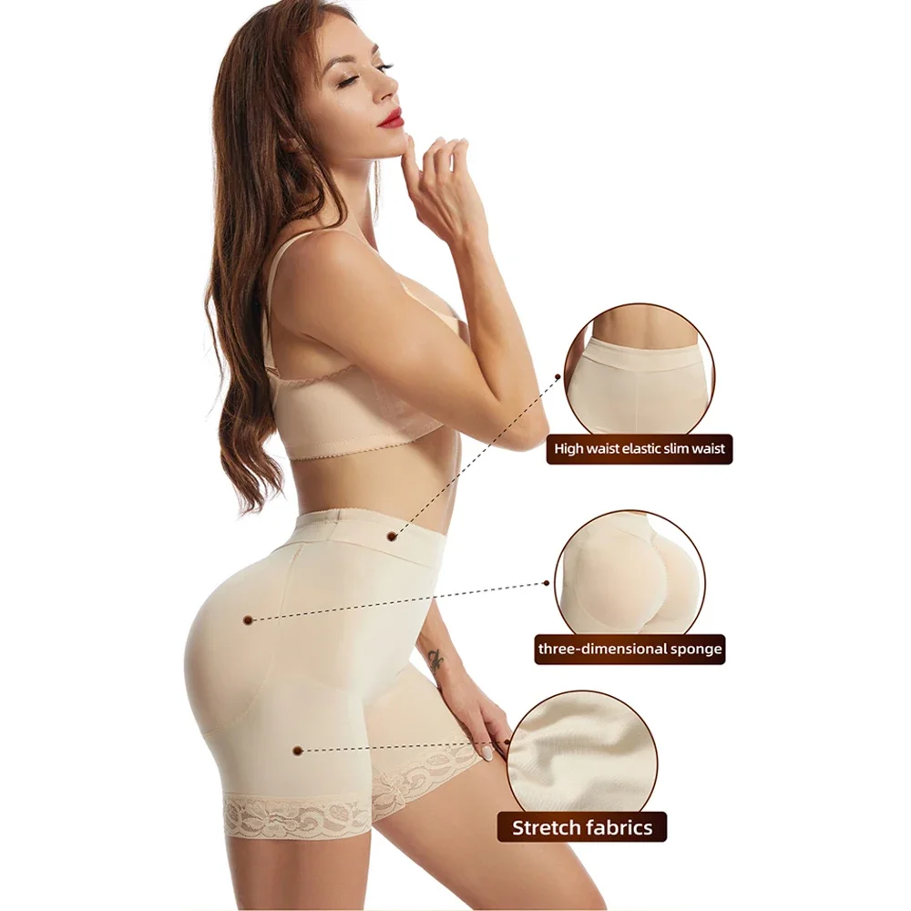 Shapewear Hips Pads for Women Body Shaper Butt Pads Underwear High Waist Removeble Fake Buttock Shape Wear Panties