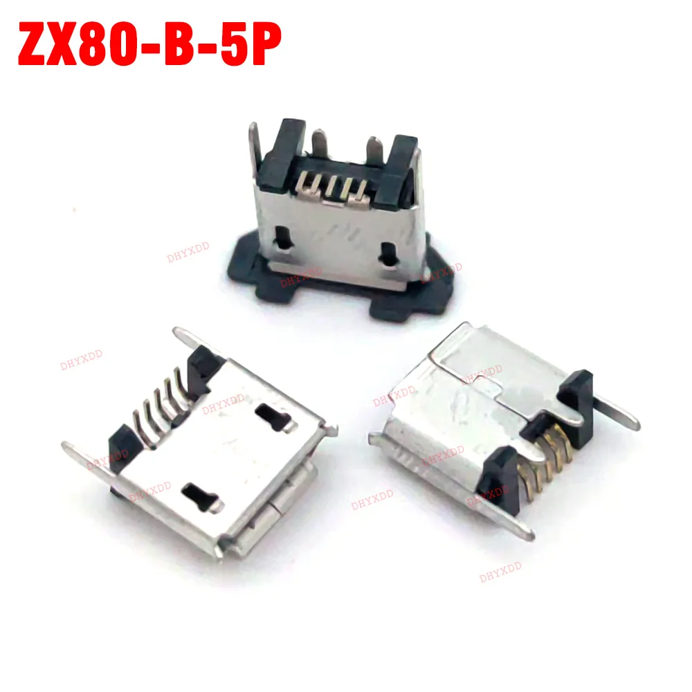 Presa Jack Micro Mini Usb Da 50 Pezzi Dock Per Porta Di Ricarica Per Connettore Alpha 200 Garmin Edge 820 Zx80-B-5P Verticale Smt 5P