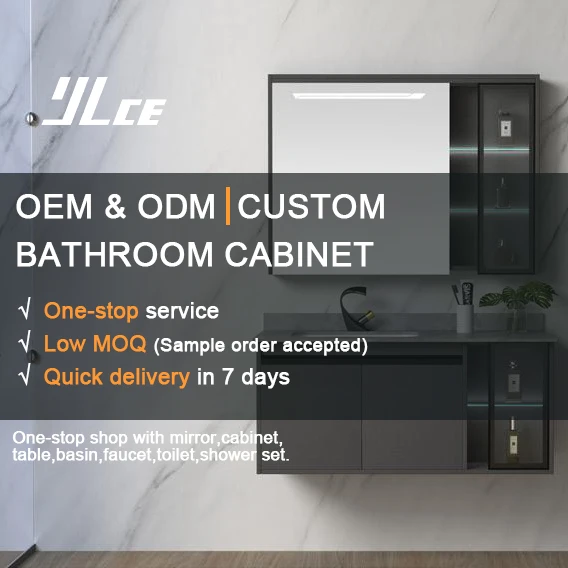 100CM Contemporary Bathroom Wall Cabinet Antique Cabinets And Wash Basin Bath Room 30 Inch Floating Vanity