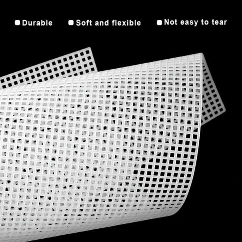 20 Sheets Plastic Canvas 13X10.2Inch 7CT Transparent Plastic Mesh Canvas Sheets For Embroidery Cross Stitch Mesh Durable