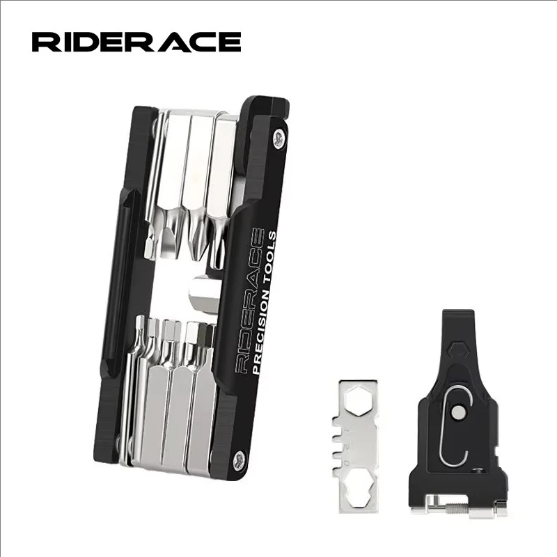 RIDERACE 자전거 멀티 수리 도구 20 in 1 휴대용 체인 스플리터 커터 육각 스포크 렌치 스크루 드라이버 Multitool