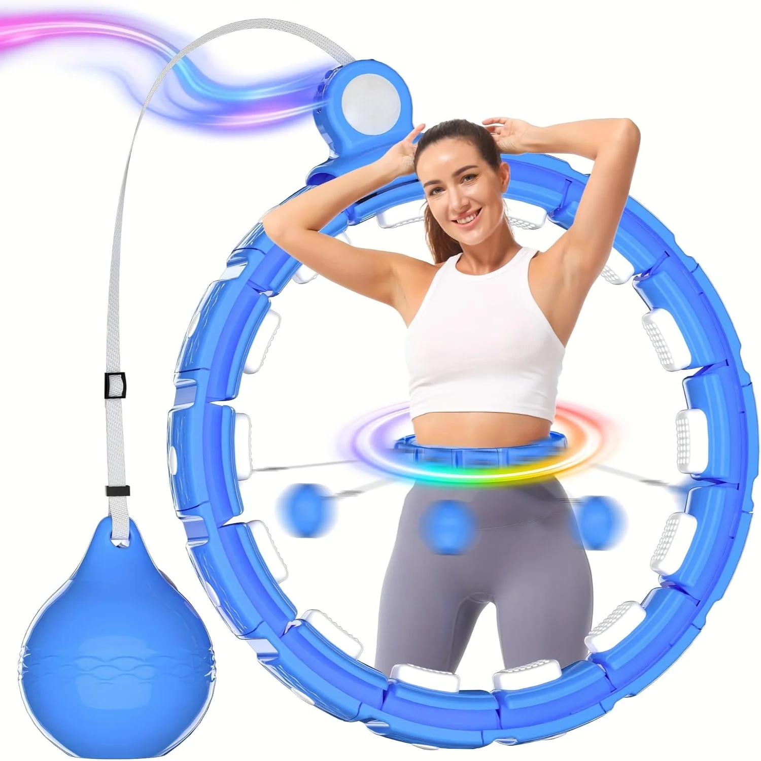 1pc Adjustable Weighted Ring-Detachable, Ergonomic, and Portable Fitness Ring for Effective Body Shaping, Waist Slimming, an