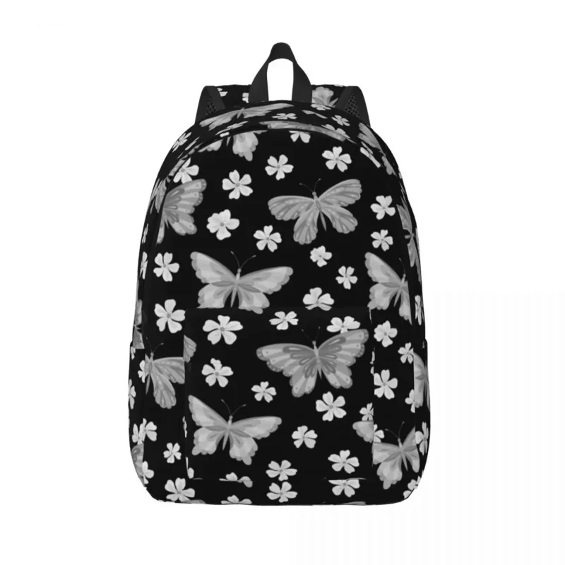 Butterfly Flower Backpack for Men Women Fashion Student Hiking Travel Daypack College Shoulder Bag Sports