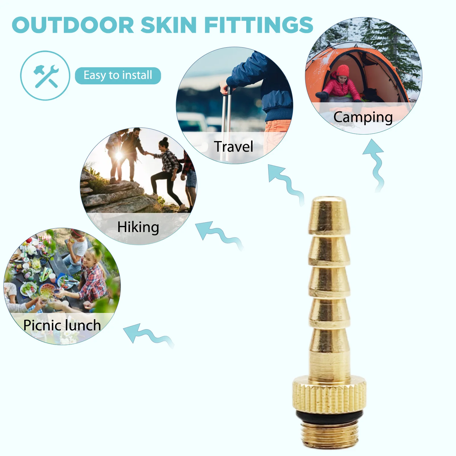 Description Picture 6 of itemPractical Liquefied Gas Rubber Hose Converter Multi-purpose Gas Tube Hose Adaptor Outdoor Camping Stove Fitting