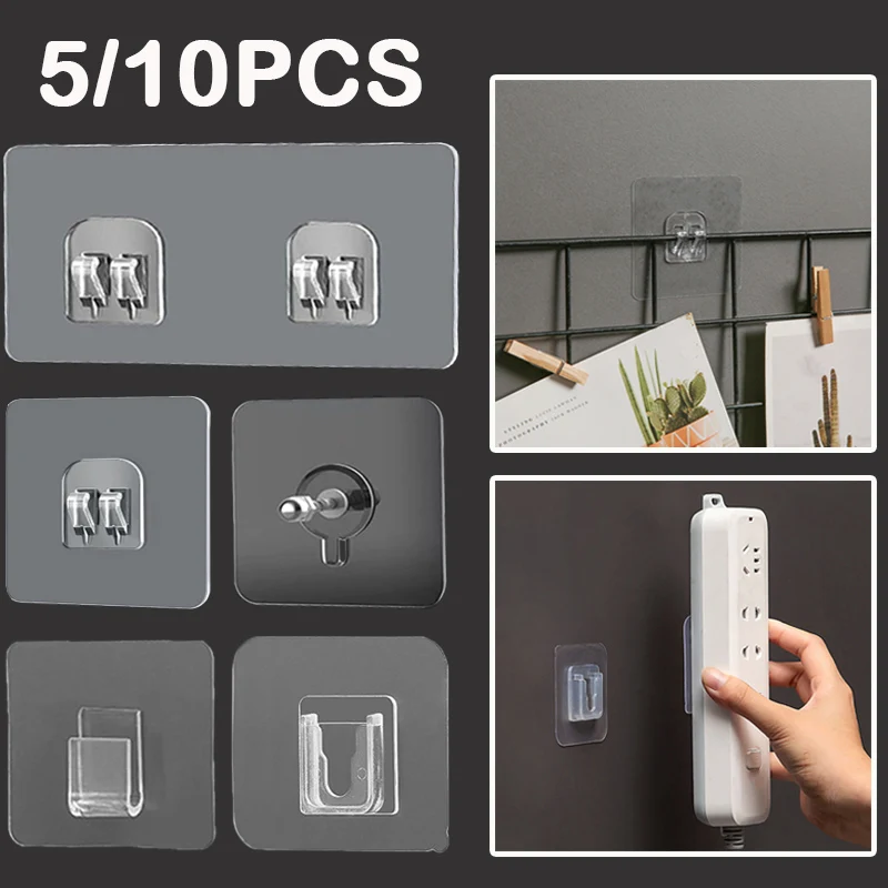 Transparent Wall Mount Adhesives  Home Sticker Transparent Sticker - 5/ 10pcs Wall - Aliexpress