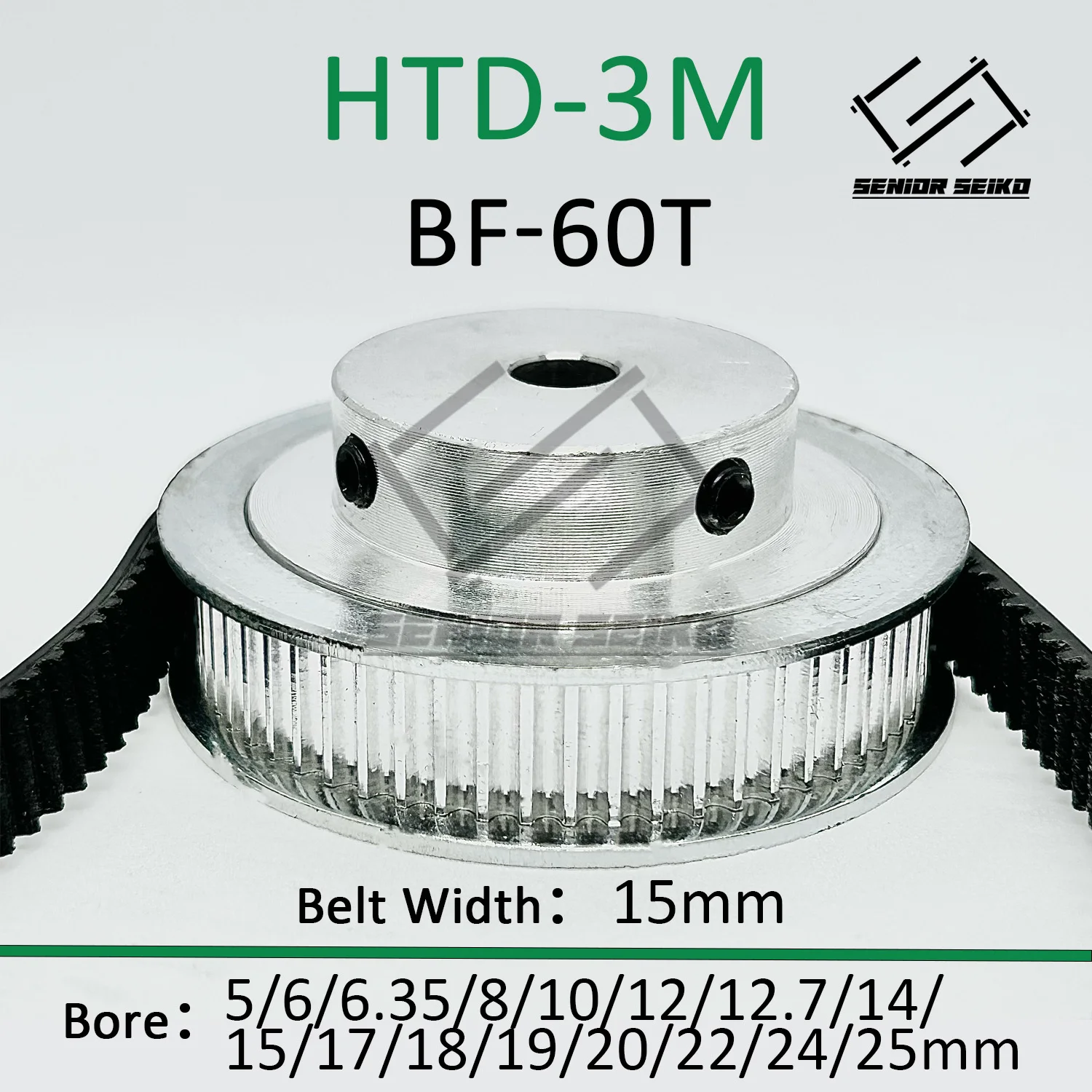 타이밍 도르래 벨트 세트, 동기 휠, 감속 5:1, 3M 도르래 키트, 15mm 보어, 5  25mm, 60 톱니, 12T, HTD3M