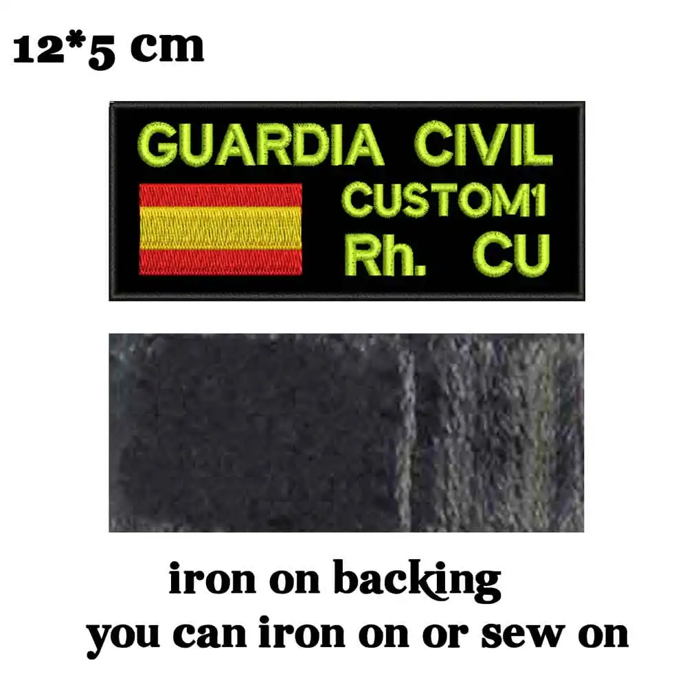 remendo bordado de sangue do exército espanha personalizado