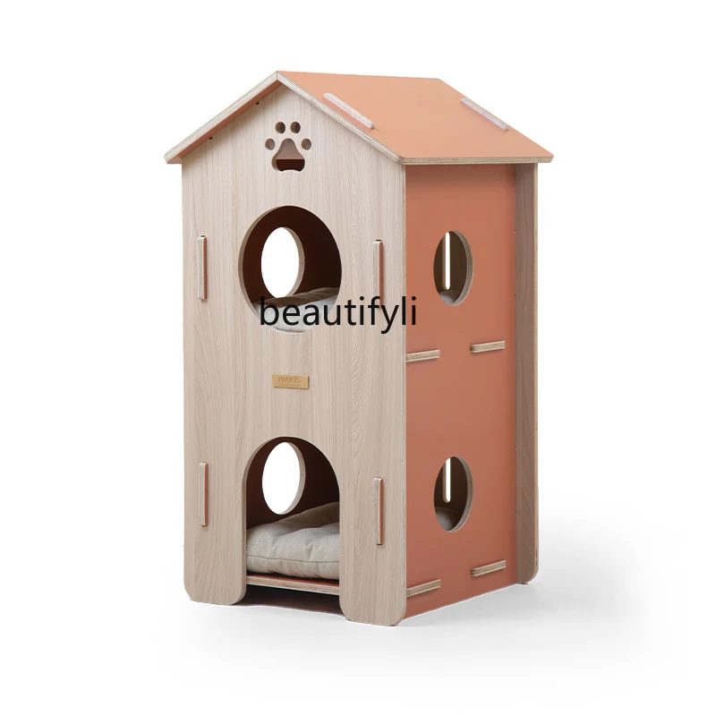 

Cat Nest Cat House Double-Layer Villa Four Seasons Universal Cat House Small Dog Small House Pet Bed