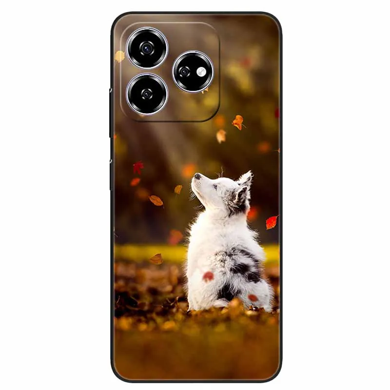 Stylish Black TPU Soft Silicone Phone Cover with Artistic Design