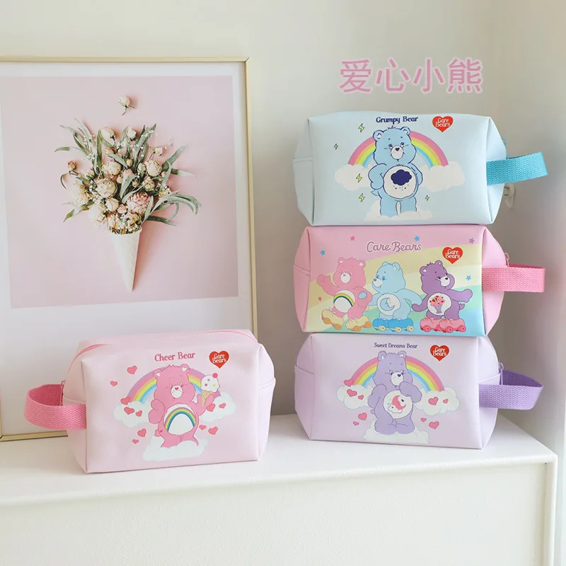 

Cute Rainbow Bear Makeup Bag Cartoon Cosmetics Storage Bag for Women Travel Portable Toiletries Sanitary Napkin Storage Bag