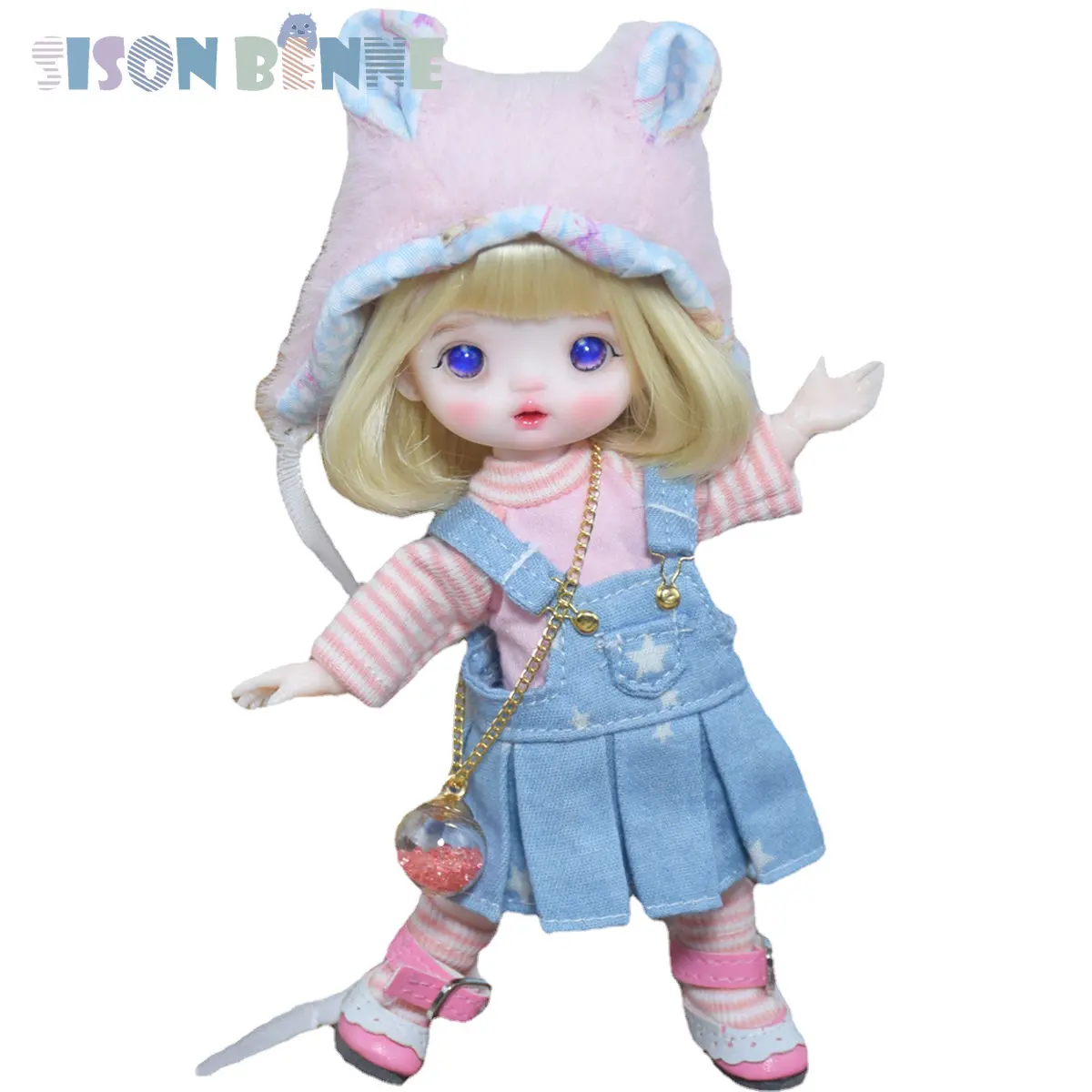 

SISON BENNE Mini 6 inch Girl Doll with Fashion Outfits Handmade Full Set Cute Doll Kids Toy