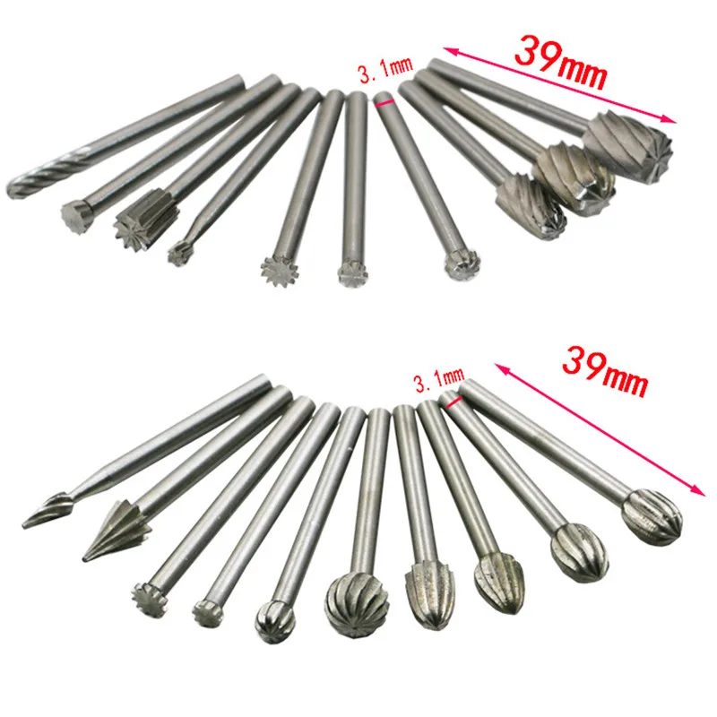 20pcs/Set 3mm Wood Drill Bit Nozzles for Dremel Attachments HSS Stainless Steel Wood Carving Tools Set Woodworking