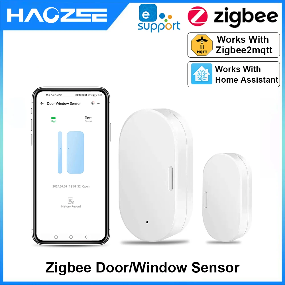 Ewelink Zigbee Door Sensor Wireless Magnetic Window Open Closed Alarm Detector W