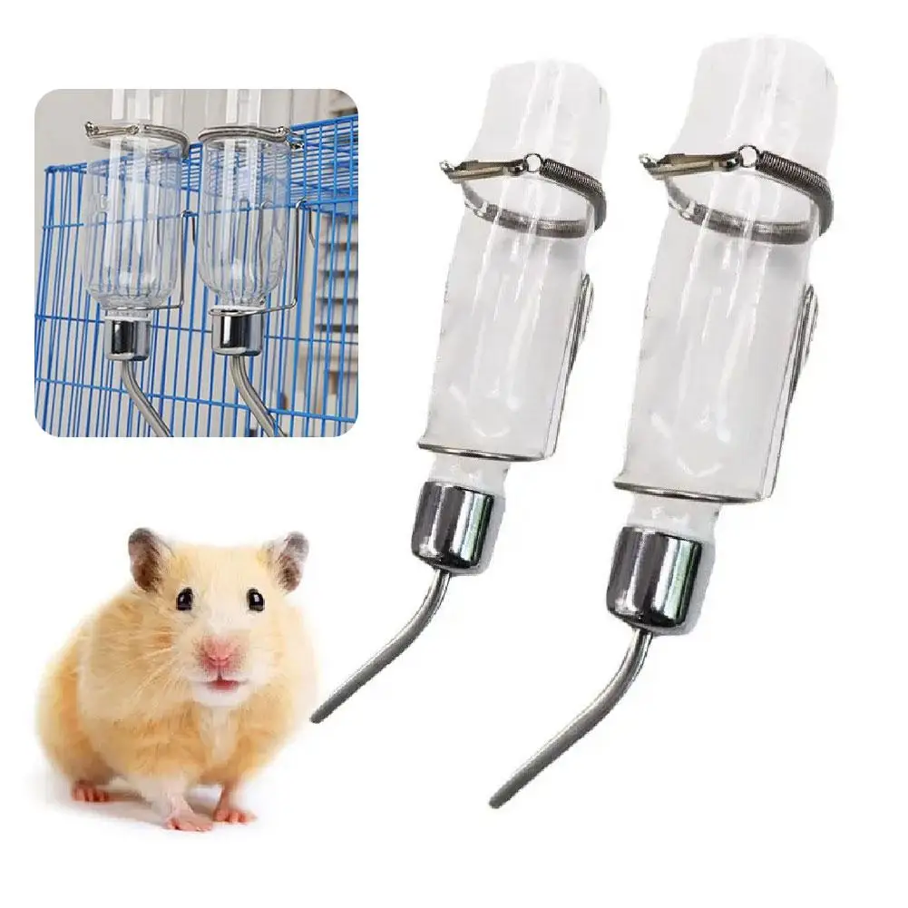 Stainless Steel Hanging Water Bottle for Hamsters and Rabbits