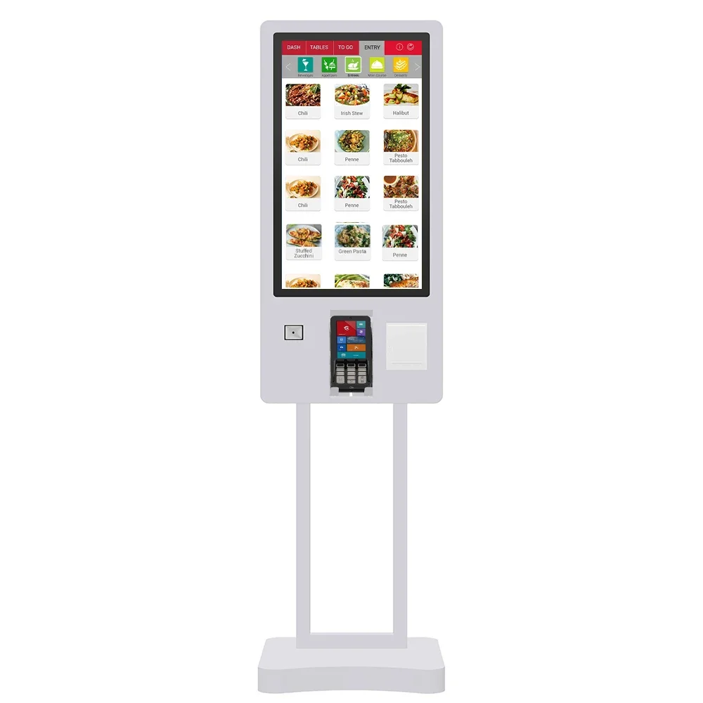 Self-Service Restaurant Order & Payment POS System Touch Screen Self-service Payment Kiosk For Fasr Food