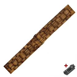 Elegant Wooden Watch Band - Premium Wood Bracelet - 20mm (Yellow)