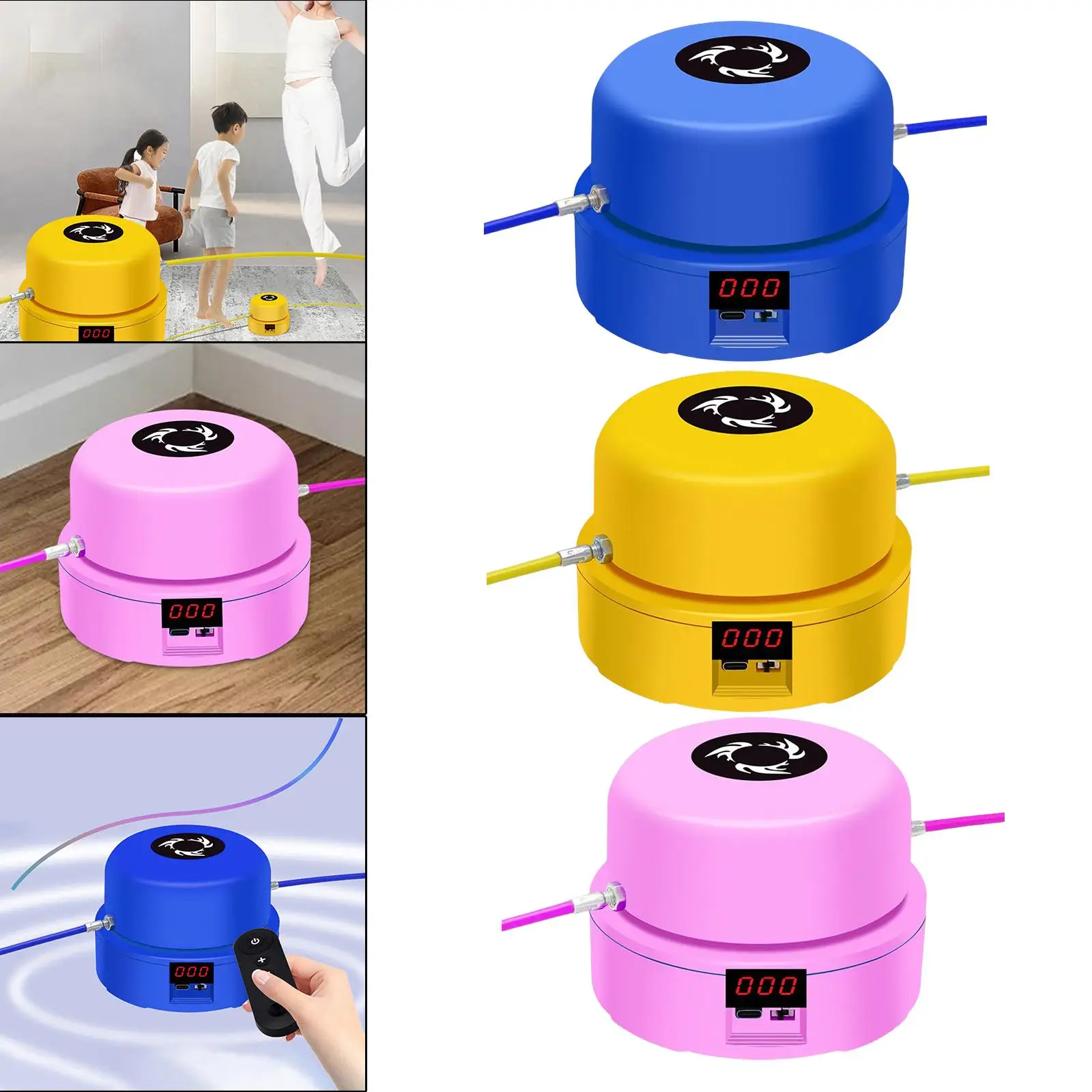 Durable Skipping Rope Digital Counter Mute Electric Jump Rope Machine for Beginners Full Body Excercising Home Workout Training