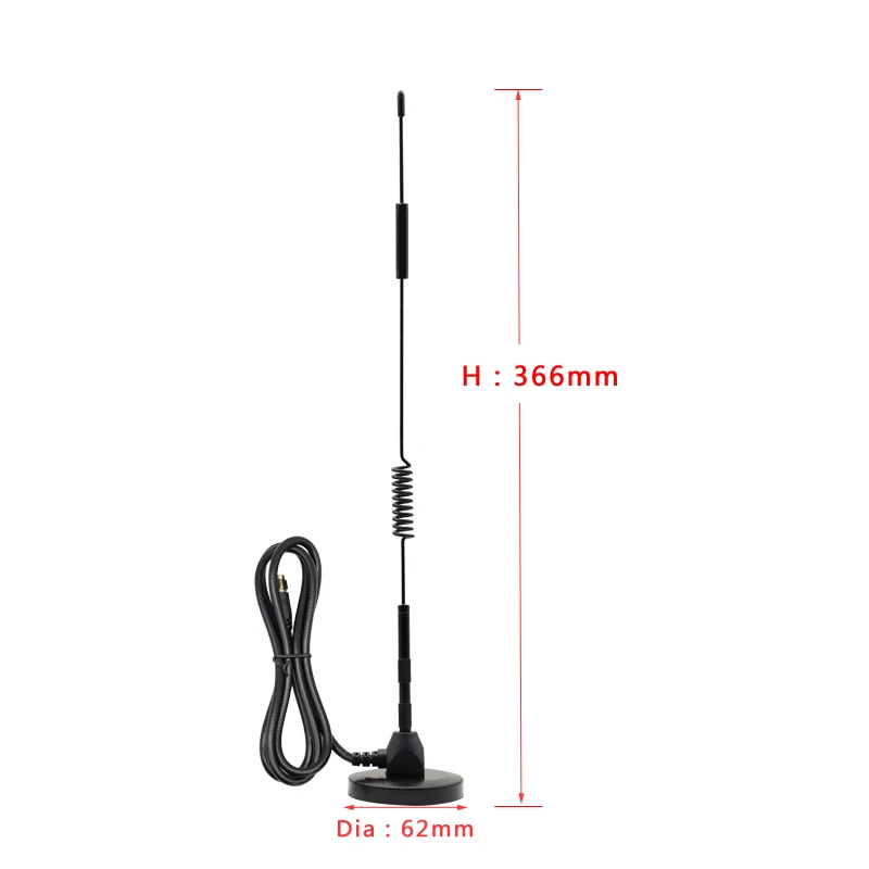 5G 4G 3G GSM Aerial Indoor Omni WiFi 698~4900Mhz Full Band 12DBI External Antenna For Communication With SMA N Male Adapter