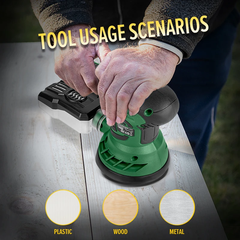 PROSTORMER 400W Electric Sander Machine with 7-Speed Transmission 125mm Sanding Pad Dust Collector And 21pcs Sandpapers Set 4