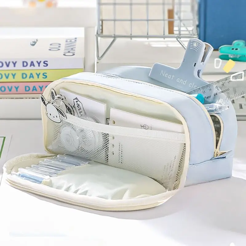 Learning Pencil Case Multi-layer Large Capacity Pencil Case Fashionable Simple and Practical Stationery Bag Storage Bag