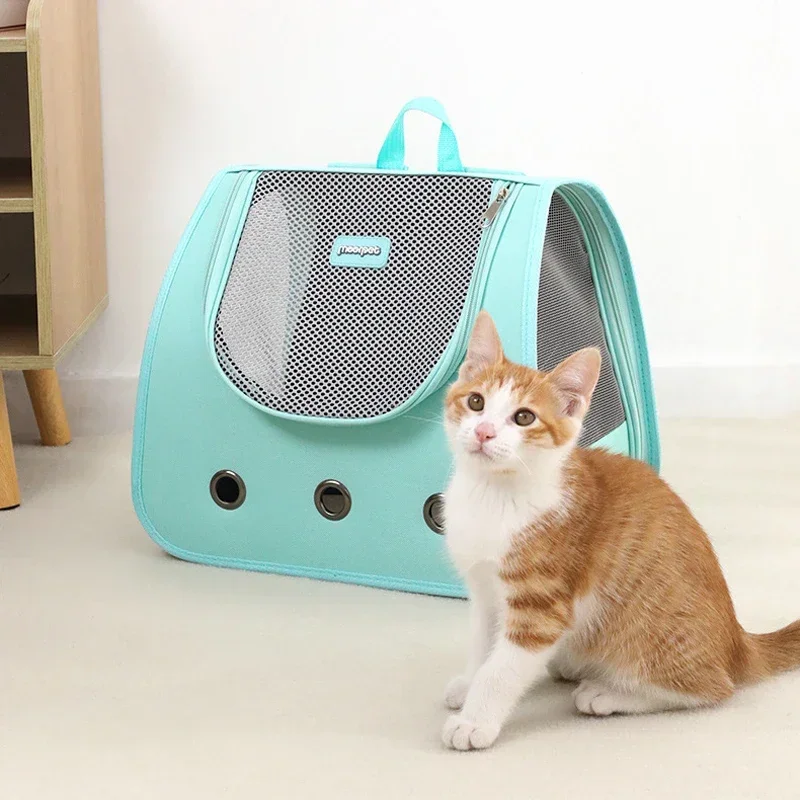 Sac &agrave; Dos De Voyage En Plein Air Pour Chat Fournitures Portables Double &eacute;paule Sac Pour Animaux De Compagnie &agrave; La Mode