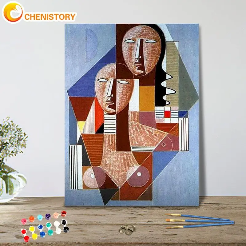 

CHENISTORY Painting By Number Abstract Character Kits For Adults Handpainted Diy Gift Picture By Number Canvas Home Decoration