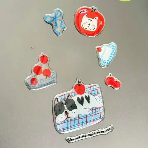 Cute Cartoon 3D Snowman Dogs Crystal Drop Rubber Stickers Kawaii Deco Stickers DIY Phone Sticker for IPad Mobile Phone Computer - Image 6