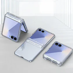 Electroplated Clear Cover with Hinge Protection for Galaxy Z Flip5 (Clear)