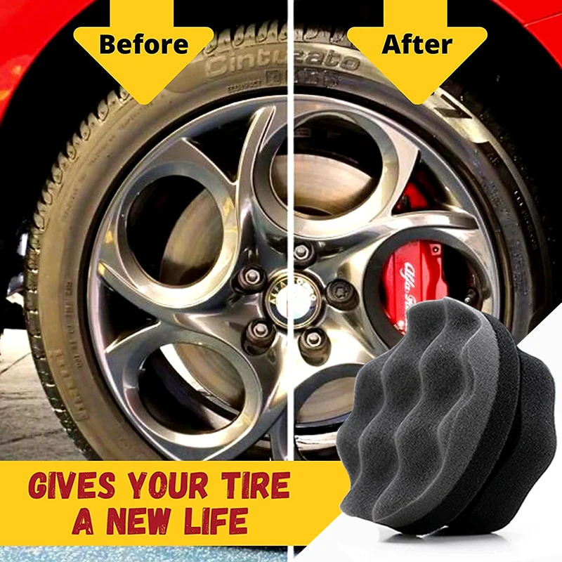 Large Tire Shine Applicator Pad Durable and Reusable Hex-Grip Tire Dressing  Applicator Pad for Applying Detailing Accessories - AliExpress