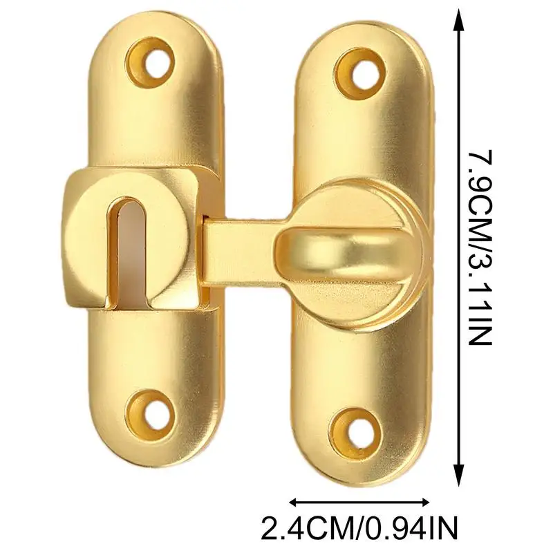 Sliding Gate Lock 90/180 Sliding Door Latches Security Door Locks Barn Lock Hardware With 4 Screws Punch-Free Installation
